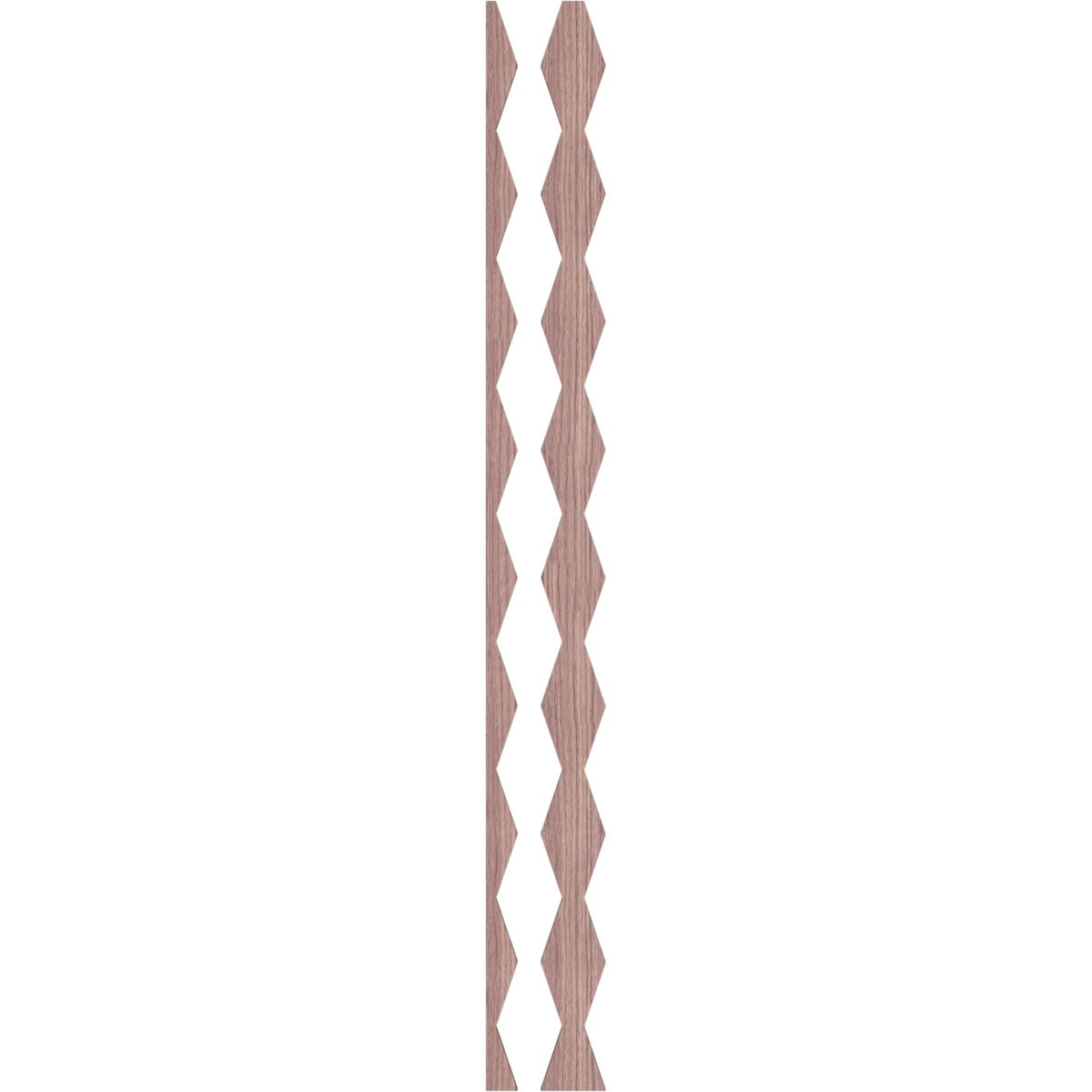 Ekena Millwork 47"H x 1/4"T Cimarron Adjustable Wood Decorative Slat Wall Panel Kit, Walnut (contains 23 Slats + 1 Straight Edge Starter Slat)
