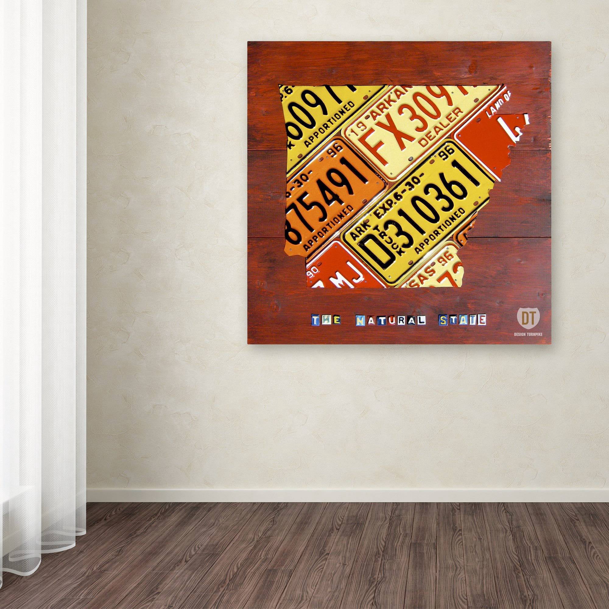 Trademark Fine Art 'Arkansas Map' Canvas Art by Design Turnpike