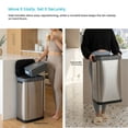 thumbnail image 2 of Home Zone Living 13 Gallon Sensor Kitchen Trash Can with Motion Sensor Lid and Touch Controls, Stainless Steel, Silver, 2 of 7