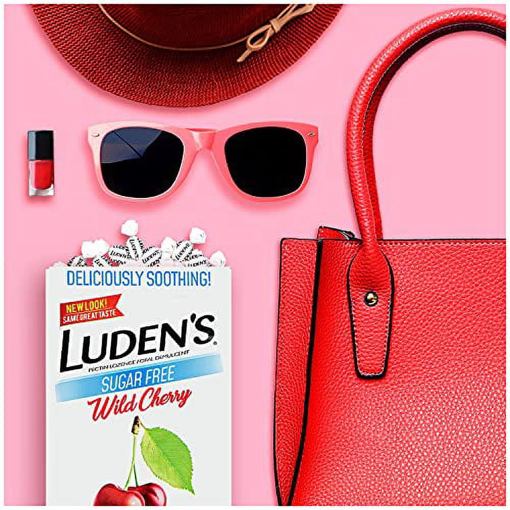 Luden’s Sugar Free Wild Cherry Throat Drops 25 Count 6 Pack