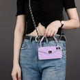 thumbnail image 6 of For iPhone 11 Wallet Case ,Crossbody Phone Case with Lanyard Strap Cute Purse Case Flip Credit Card Holder Soft Silicone Girls Lady Handbag Case for iPhone 11 Purple, 6 of 15
