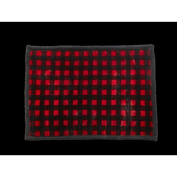 The Red & Black Plaid Sherpa Pet Blanket-Throw 29"x40"