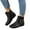Black, variant on Kayannuo Womens Shoes Boots Womens Fashion New Large Buckle Side Zipper Flat Bottomed Low Cut Versatile Boots Women Low Heels Ankles