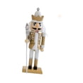 thumbnail image 4 of GUOOL Christmas Decorative Nutcracker Figurine Christmas Decor Holiday Christmas Ornament for Home Shelf Thanksgiving Table Parties Gold, 4 of 9