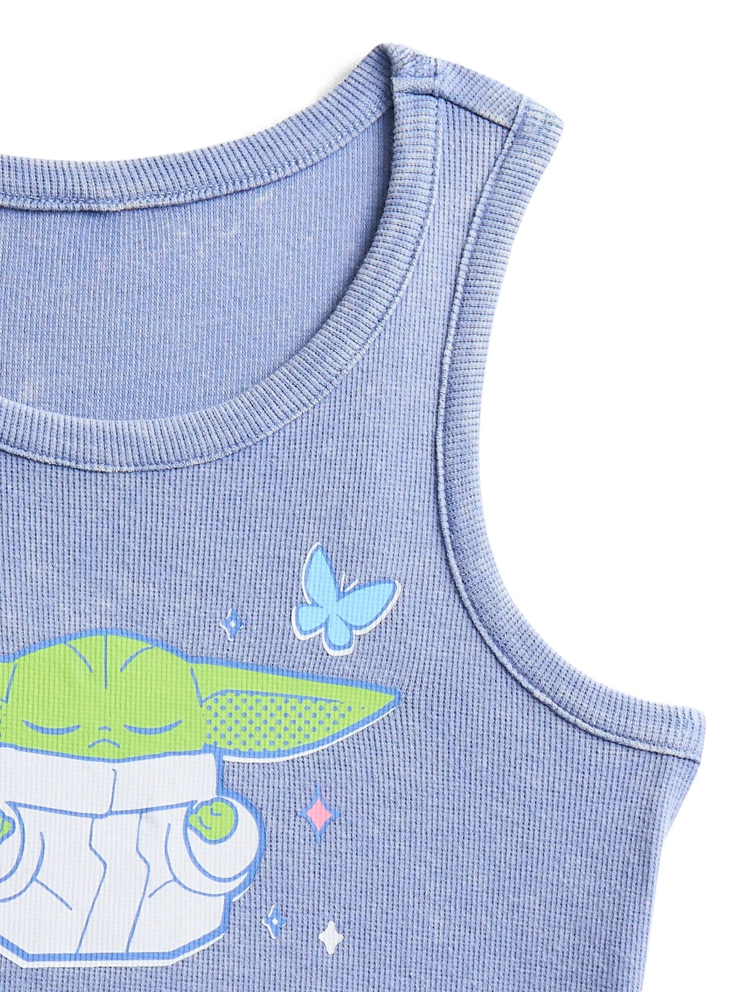 Star Wars Grogu Girls Mineral Wash Graphic Tank Top, Grogu Is Cute, Sizes 4-16