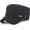 Black, variant on Unisex Cadet Army Cap Military Adjustable Flat Top Hat for Men Women