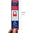 thumbnail image 2 of shiyou-Lockdown Bandes Magnétiques Dispositifs de Sécurité de Porte Bandes Magnétiques Fines École Bureau Urgence Verrouillage Rapide Facile Loquet de Porte Version Texte Blanc (6), 2 of 4