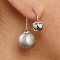 thumbnail image 4 of FJC Finejewelers Sterling Silver Polished Bright Cut Front Back Earrings Female Adult, 4 of 6