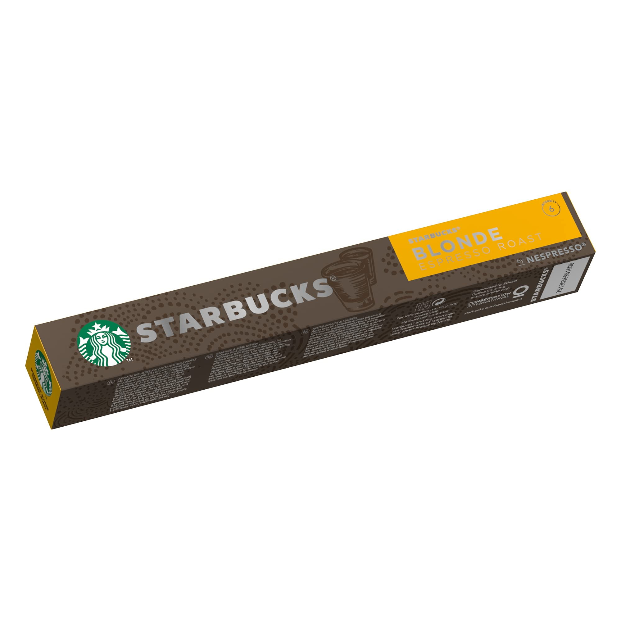Starbucks Nespresso Blonde Espresso Roast Coffee Pods 10 Count Pack Of 4  (40 Ct)