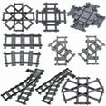 thumbnail image 2 of MOC City Train Rail Crossing Flexible Tracks Forked Straight Curved Rails Switch Building Block Bricks Creative DIY Toys D-1pcs, 2 of 6
