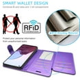 thumbnail image 4 of CoverON For Oneplus Nord N20 5G Wallet Case, RFID Blocking Vegan Leather 6x Card Slot Holder Cover Flip Folio Phone Pouch, Purple, 4 of 6
