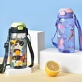 thumbnail image 4 of SharkTRUE 550ml Children Cartoon Plastic Cup With Straw Anti-falling Kids Water Bottle Childrens Cup A8t6, 4 of 8