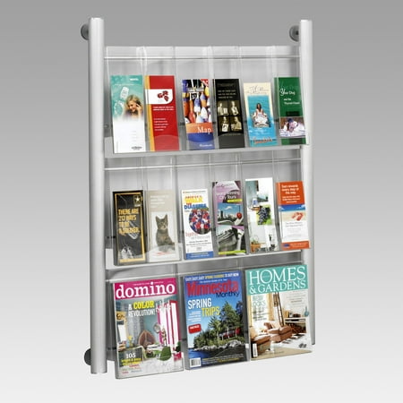 Nine Pocket Magazine Rack - Luxe 9-Pocket Wall Magazine Rack