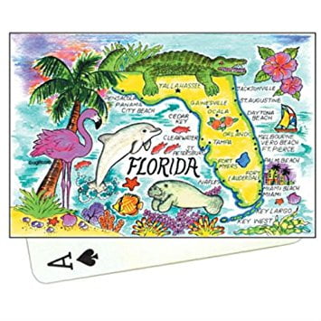 Florida Map New Collectible Souvenir Playing (Best Playing Cards In The World)