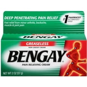 BENGAY Pain Relieving Cream Greaseless 2 oz (Pack of 3)