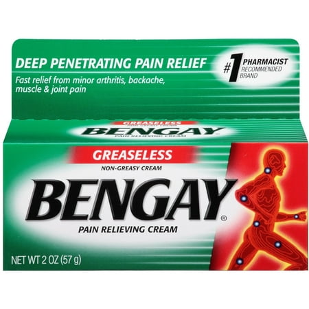 BENGAY Pain Relieving Cream Greaseless 2 oz (Pack of 3)