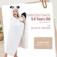 thumbnail image 4 of Toalla de baño para bebé estilo cuadrantes con capucha de panda 100% algodón rizo, 4 of 7