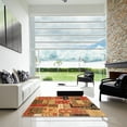 thumbnail image 7 of Ahgly Company Machine Washable Indoor Rectangle Contemporary Orange Area Rugs, 5' x 7', 7 of 7