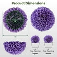 thumbnail image 3 of Costway 11" Faux Boxwood Balls with Reliable Sun-Protective PE Material Mimic Leaves Purple, 3 of 9