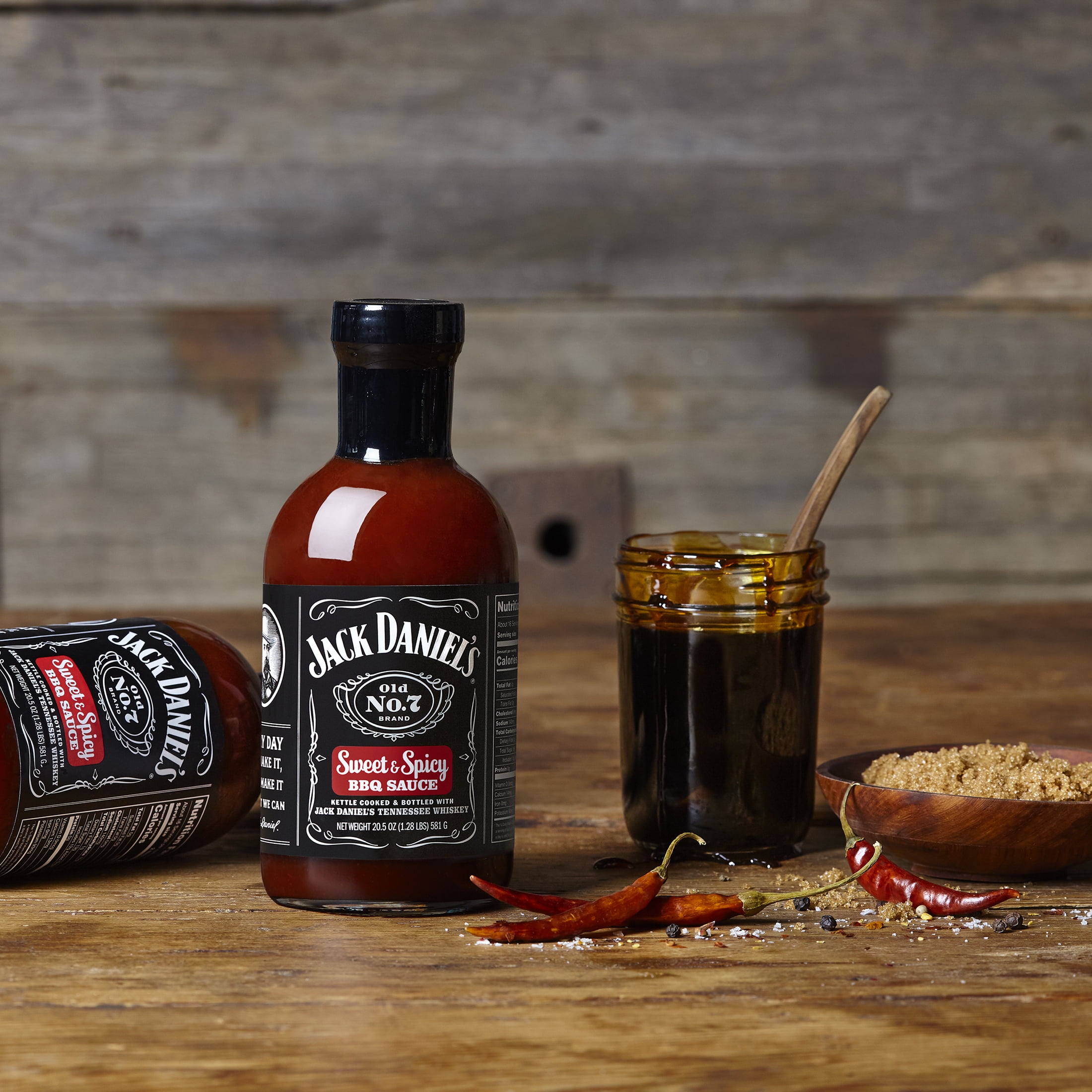 (6 pack) Jack Daniel's Sweet & Spicy BBQ Sauce, 19.5 oz