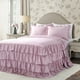 thumbnail image 1 of Juego completo de 3 piezas de colcha de falda con volantes Allison morado Lush Decor 16T004394, 1 of 2
