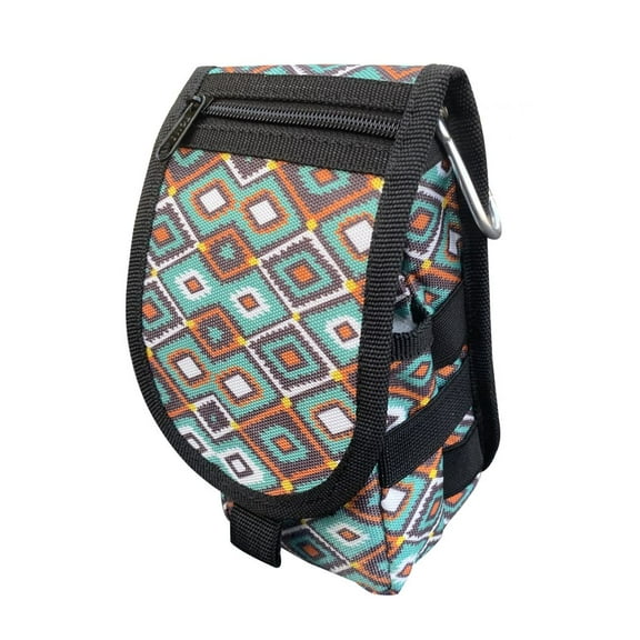 Showman Teal Diamond Aztec Print Cordura Nylon Cell Phone/Accessory Case