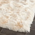thumbnail image 3 of SAFAVIEH Paris Darwin Plush Polyester Shag Area Rug, Silver, 8'6" x 12', 3 of 3