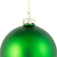 thumbnail image 6 of Northlight 2-Finish Glass Ball Christmas Ornaments - 4" (100mm) - Green - 4ct, 6 of 9