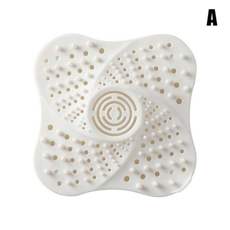 

Silicone Anti-Blocking Floor Drain Mat Filter Net Anti-Hair Anti-Clog Toilet Sewer Bathroom Floor Drain Cover White