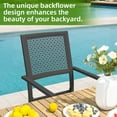 thumbnail image 6 of AECOJOY Outdoor Patio Metal Dining Chairs, Stackable Arm Chairs-Iron Frame-Set of 4-Black, 6 of 9