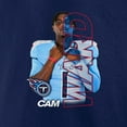 thumbnail image 4 of Men's Cameron Ward Navy Tennessee Titans Graphic Player T-Shirt, 4 of 4