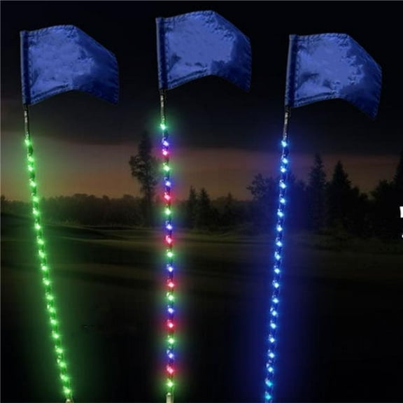 Blinkee LMRFSRC-MLT38 38 in. LED Multi Color Rechargeable Miniature Flag Stick with Remote