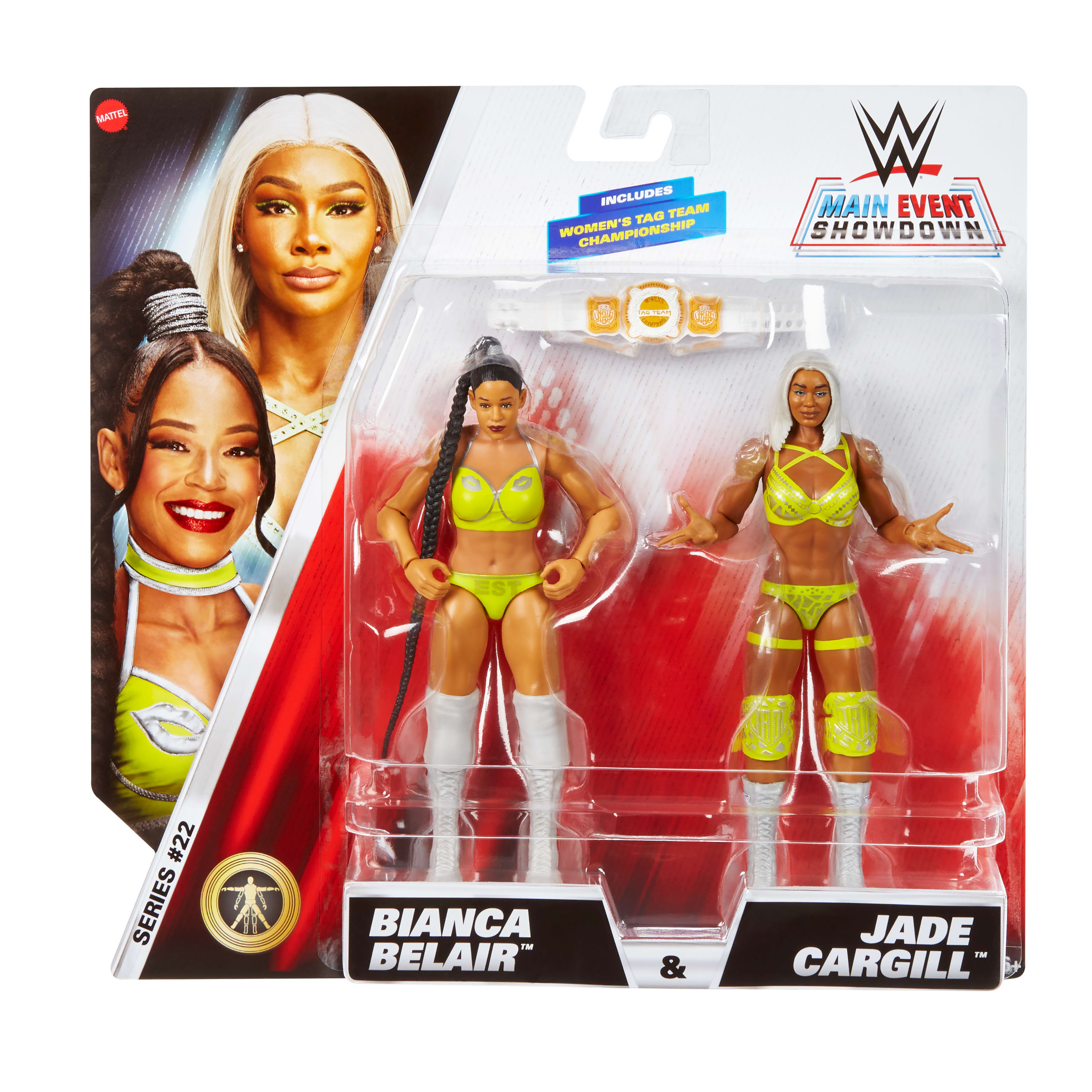 WWE Main Event Showdown Jade Cargrill & Bianca Belair Action Figures Set, Series #22, 6-inch