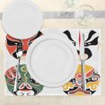 thumbnail image 3 of Ambesonne Kabuki Place Mats Set of 4, Drama Costumes, Standard Size, Multicolor, 3 of 6