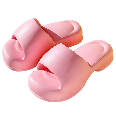 

Indoor/Outdoor Quick-Drying Thick Sole One-Color Design Size 36/37 Soft Pink Ladies Bath Slippers