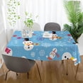 thumbnail image 6 of 60"x90" Christmas Snowman Tablecloth, Waterproof Washable Polyester Square Table Cover Durable Tablecloth for Kitchen Dining Table Party Decor, 6 of 7