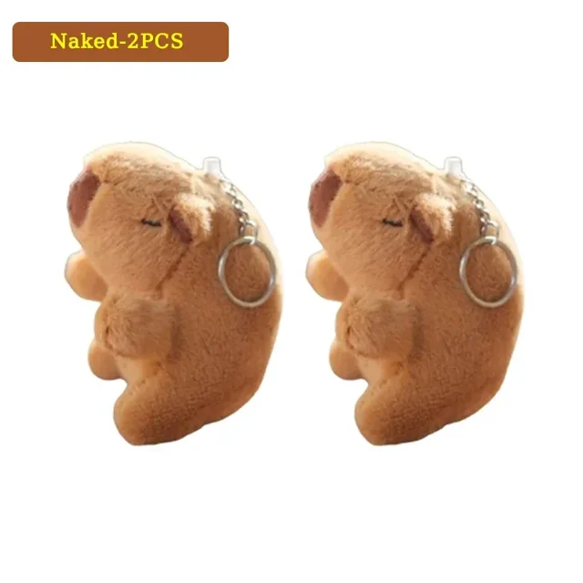 1-30 piezas de colgante de carpincho de dibujos animados, muñeco de peluche, adorno colgante para bolso, bonito llavero de carpincho, adorno de escritorio para coche.
