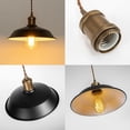 thumbnail image 2 of KAYYELAMP Copper E26 Base J-Typev Adjusted Cord Slope Position Roof Track Pendant Light Dia 10.2" Black Metal Lampshade Vintage Design Track Lamp for Loft Home Office(No Bulb, Track), 2 of 6