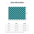 thumbnail image 2 of Throw Blanket for Couch - White Polka Dots With Teal Background Soft Comfy Lightweight Cozy Warm Throw Blanket, Fuzzy Plush Flannel Blanket & Throws for Sofa and Bed All Season, 2 of 8