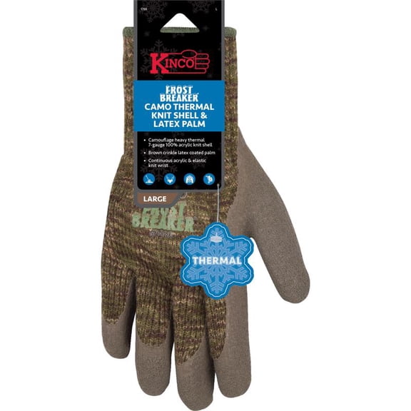 Kinco 1788-L Frost breaker Camo Form Fitting Thermal Gloves - Large