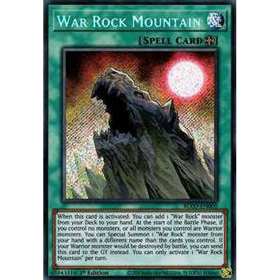 YuGiOh Blazing Vortex Secret Rare War Rock Mountain BLVO-EN000
