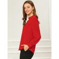 thumbnail image 4 of Blusas de gade manlarcon cuello alto Allegra K rojo XL, 4 of 6