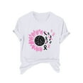 thumbnail image 2 of Blouses pour Femmes, Mode Féminine Imprimé Manches Courtes Blouse Drôle Col Rond T-Shirt Tops, 2 of 4
