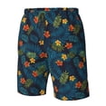 thumbnail image 6 of Uemuo Hawaiian Style Pattern Men's Swim Trunks Hawaiian Beach Bathing Suit Swimsuits Beach Quick-Dry Shorts with Pockets-Medium, 6 of 9