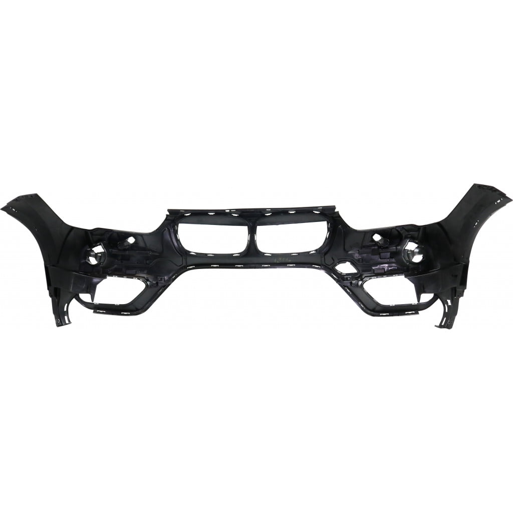 For BMW X1 Front Bumper Cover 2016 2017 2018 Upper | Primed | Plastic | w/ Headlight Washer Holes | w/o M Package | w/o Park Distance Control Sensor Holes | BM1014102 | 51117453565