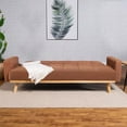 thumbnail image 4 of Coaster Kourtney Fabric Upholstered Track Arms Covertible Sofa Bed Terracotta, 4 of 15