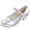 Silver, variant on Gyujnb Mary Jane Shoes with Buckle Charm Low Heel Dress Shoes for Parties (Little Girls, Big Girls),26