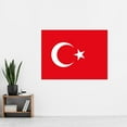 thumbnail image 2 of Turkey National Flag Patriotic Vexillology World Flags Country Region Poster Extra Large XL Wall Art Print, 2 of 3