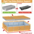 thumbnail image 3 of punemi Almacenamiento debajo de la cama con tapas, paquete de 2 contenedores de almacenamiento grandes debajo de la cama, ropa con 3 asas, caja organizadora plegable de perfil bajo apilable para manta, 3 of 5