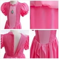 thumbnail image 2 of Princess Peach Costume for Girls Dress up Outfit with Crown Gloves Earring Wand 7-8Years(P03), 2 of 5